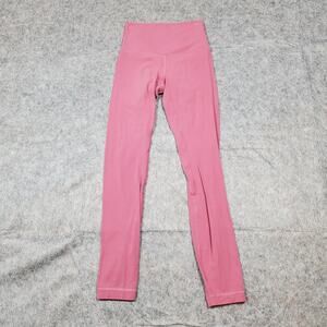 Lululemon Leggings Womens 2 Align II 25" Moss Rose Pink Yoga Run Soft Gym‎